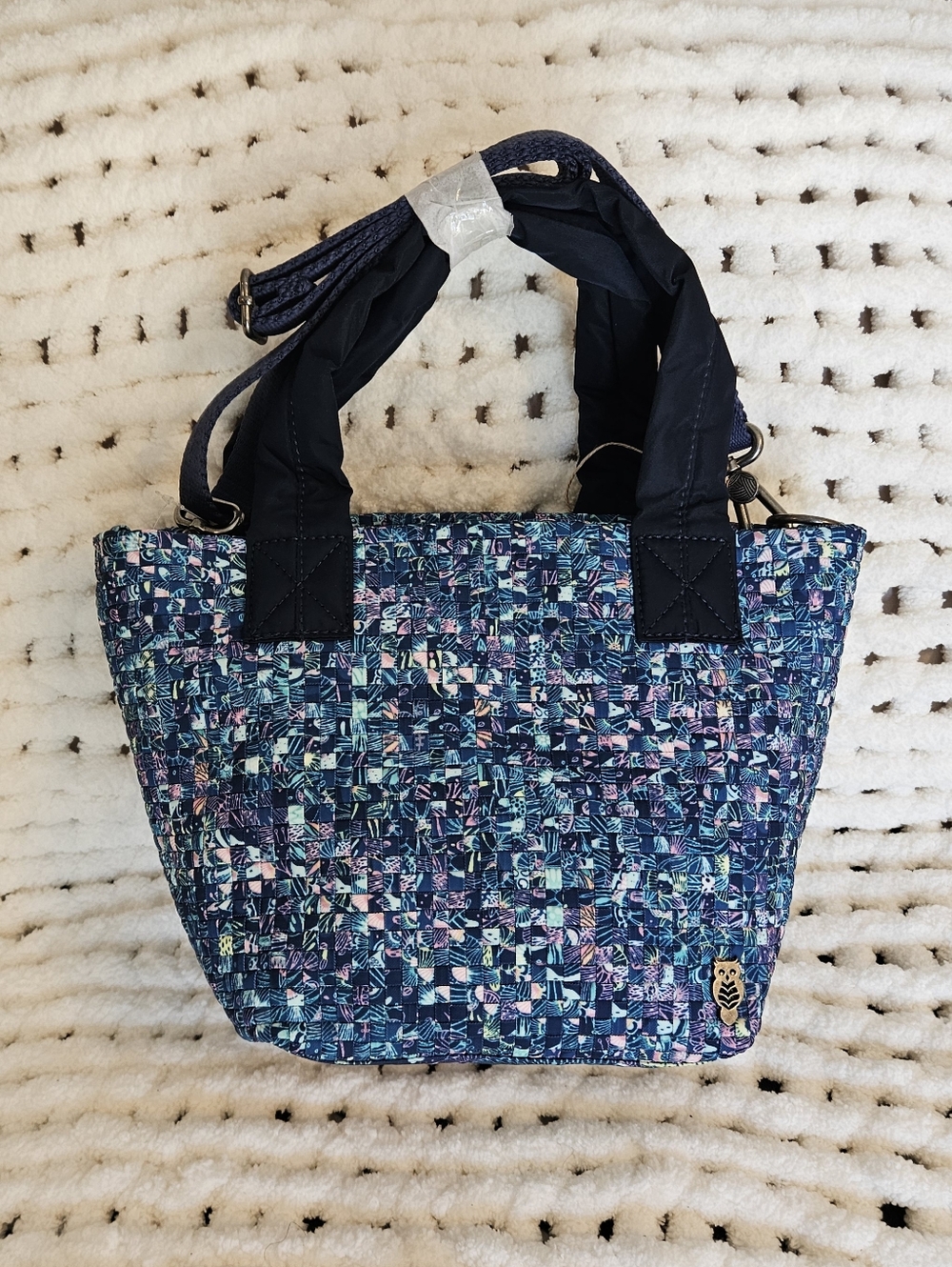 NWT Sakroots Artist Circle Culver Collapsible Blue Tote